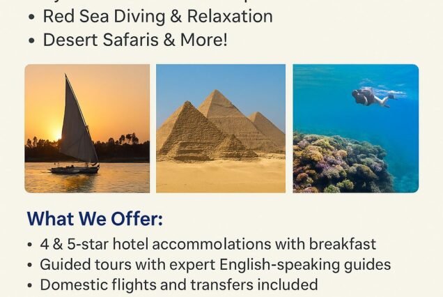 Discover Egypt Tour Package 10 Days – Cairo, Alexandria, Aswan, Luxor & Hurghada